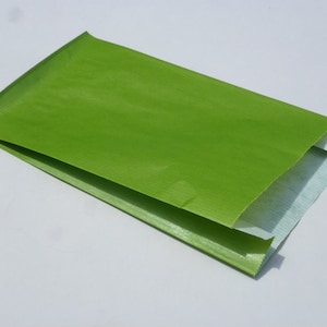 10 SACCHETTI REGALO 12x20 KRAFT verde semplice, sacchetto kraft a soffietto, sacchetto kraft da 12 cm, materiali di imballaggio personalizzabili, sacchetto kraft chic