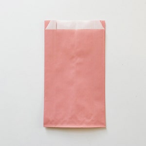 10 POCHETTES KRAFT ROSE 12X20 cm pochette soufflet sachet soufflet fait en france sachet papier sachet kraft rose pochette kraft rose