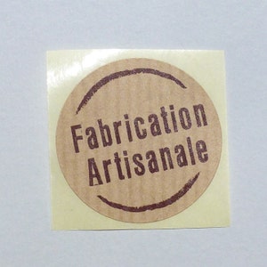 50 etiquetas redondas adhesivas kraft HECHAS A MANO 35 mm hechas a mano hechas a mano hechas a mano hechas a mano