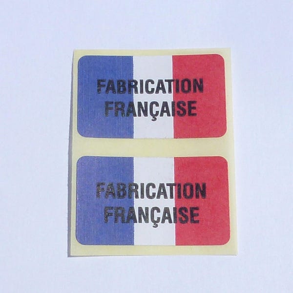 50 LABELS MADE IN FRANCE FRENCH FLAG BLUE WHITE RED French manufacture Made in France Packaging sticker French sticker