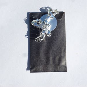 15 POCHETTES-cADEAU 7X12 cm PAPIER KRAFT nOIR sachet kraft noir emballage cadeau bijou enveloppe kraft sachet kraft sachet papier emballage