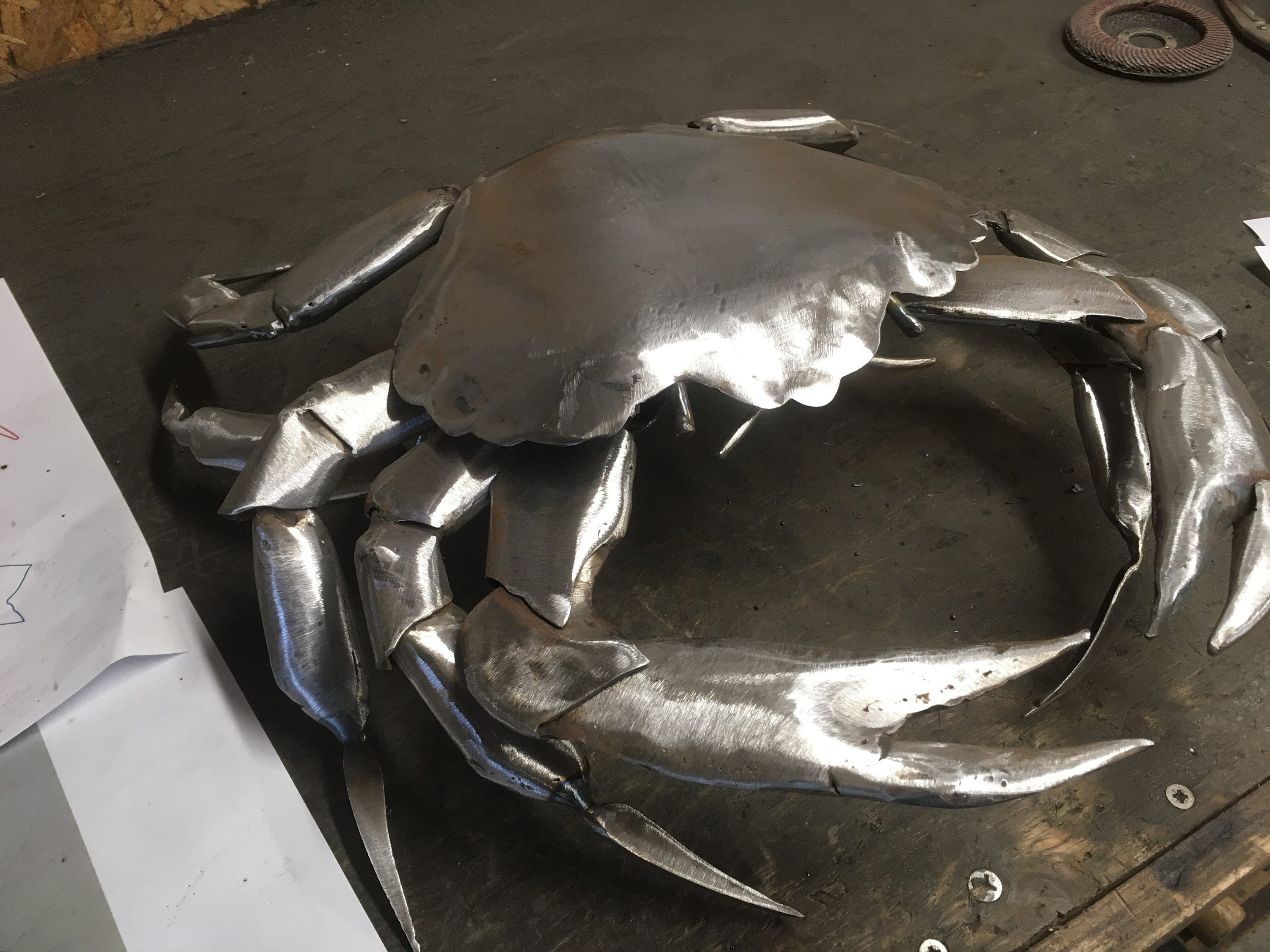 Handmade Welded Crab Sculpture - Carcinus Maenus - Etsy