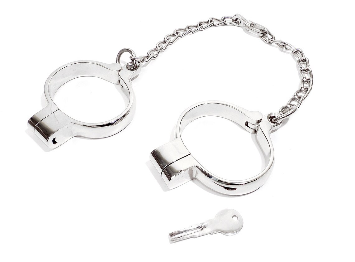 Leg Irons with Chain Leg Cuffs BDSM Fetish Cuffs Stainless Etsy