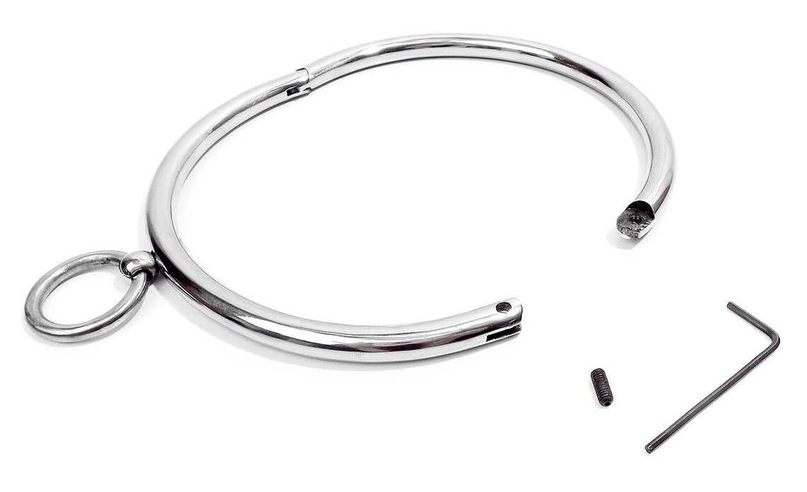 Eternity Slave Collar with Collar Ring Finish Stainless Steel Etsy