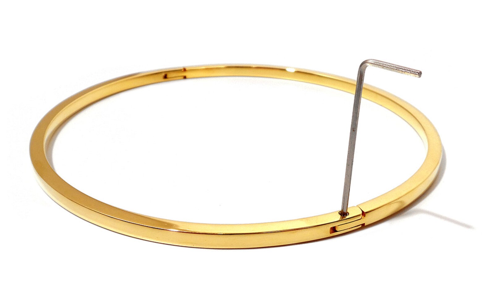 Locking Slave Collar Eternity Collar Gold Thin Stainless Etsy