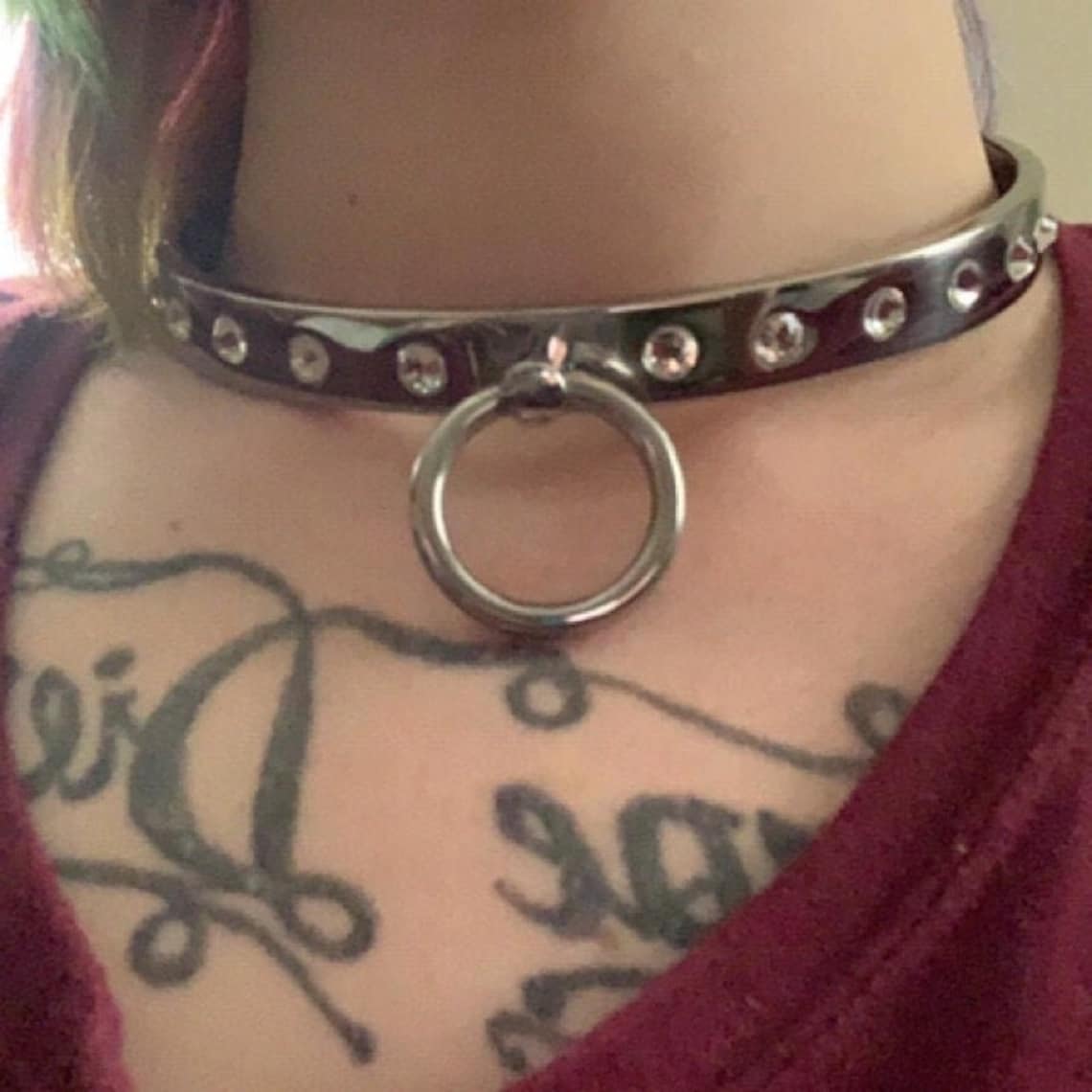 Eternity Slave Collar With Collar Ring and Crystals locking Etsy