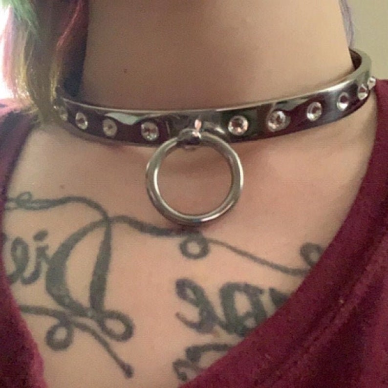 Day Eternity Collar Stainless Slave Collar With Crystals and Etsy