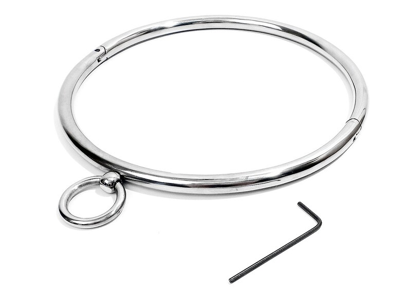 Eternity Slave Collar with Collar Ring Finish Stainless Steel Etsy