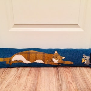 Pattern Only &quot;Catnap&quot; wool applique