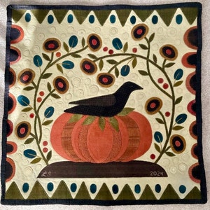 Download digital! Aplique de lã Blackbird Autumn