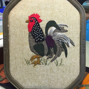 John Henry jr! The little Rooster Wool appliqué kit