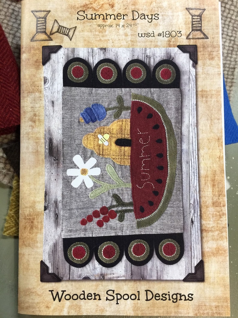 Summer Days wool applique kit
