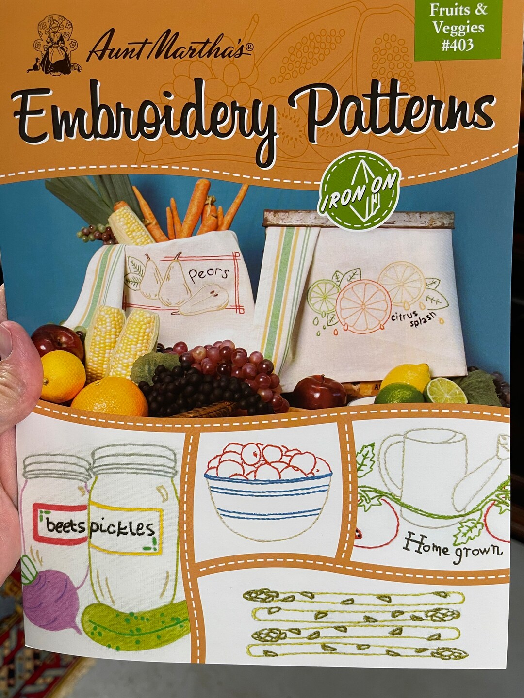 Fruits and Veggies Iron on Transfer Book by Aunt Marthas Etsy