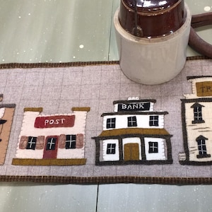 SALE Pattern  only! Old West Ghost Town wool Appliqué