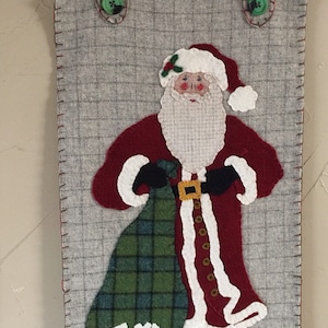 Pattern only! Santa Clause hanging wool Appliqué