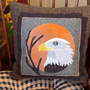 SALE! Braveheart, Bald Eagle Wool appliqué kit