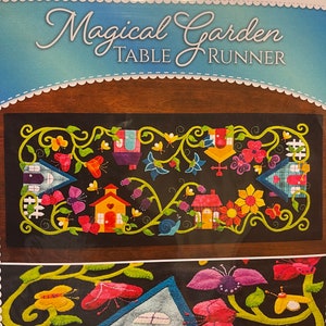 Magical Garden table runner wool appliqué Kit!