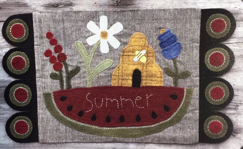 Summer Days wool applique kit