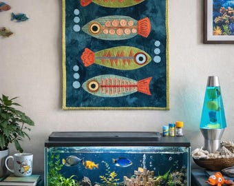 Digital Download! Gone Fishing wool applique