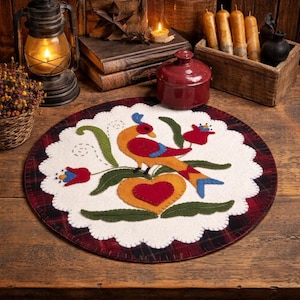 Pattern only! Happiness Hex wool applique