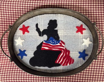 Pattern only! Betsy’s Tea Tray wool applique