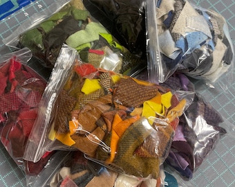 Bolsas de retazos de lana afieltrada de 5 a 6 oz
