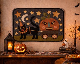 Digital Download! Halloween Hijinks wool applique pattern