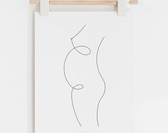 Pregnancy Art, Pregnancy Print, Pregnancy Wall Decor, Pregnancy Artwork, Pregnancy Digital Download, Pregnancy Line Art, Pregnant Woman Art