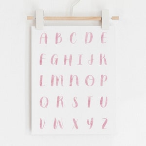 Alphabet Poster, Alphabet Print, ABC Wall Art, ABC Poster Chart, Kids Room Decor, Kids Wall Art, Nursery Wall Decor, Kids Room Print,ABC Art
