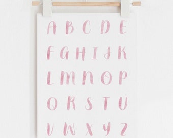 Alphabet Poster, Alphabet Print, ABC Wall Art, ABC Poster Chart, Kids Room Decor, Kids Wall Art, Nursery Wall Decor, Kids Room Print,ABC Art