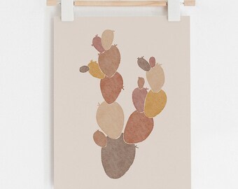 Cactus Art Print, Cactus Decor, Aquarelle Cactus, Cactus Abstract Wall Print, Abstract Cactus Desert Print, Cacti Wall Art, Botanical Art