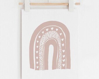 Rainbow Print, Blush Rainbow Print, Rainbow Wall Art, Rainbow Wall Decor, Rainbow Poster, Rainbow Decor, Rainbow Nursery Decor, Rainbow Art