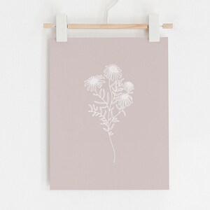 Daisy Print, Wildflower Poster, Wildflower Print, Digital Download, Flower Print, Flower Poster, Flower Wall Decor, Flower Wall Art, Daisy