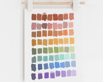 Paint Swatches Print, Bunte Farbswatches, Bunte Farbswatches Poster, Paint Prints, Paint Swatches, Paint Poster, Paint Wall Dekor