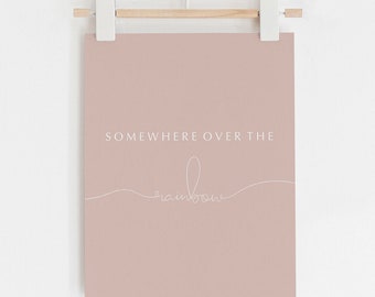 Somewhere Over the Rainbow Print, Somewhere Over the Rainbow Wall Art, Somewhere Over the Rainbow Poster, Typography Print, Quote Prints