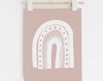 Rainbow Print, Blush Rainbow Print, Rainbow Wall Art, Rainbow Wall Decor, Rainbow Poster, Rainbow Decor, Rainbow Nursery Decor, Rainbow Art