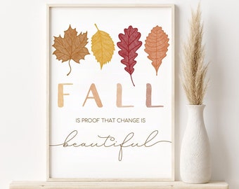 Fall Printable, Fall Sign, Autumn, Fall Print, Fall Home Decor, Autumn Home Decor, Fall Wall Art, Seasonal Prints, Digital Download Fall art