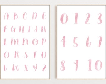 Alphabet and Numbers Print, Alphabet Poster, Numbers Poster, Nursery Decor, ABC123, ABC Print, 123 Print, ABC Wall Art, 123 Wall Art, ABC