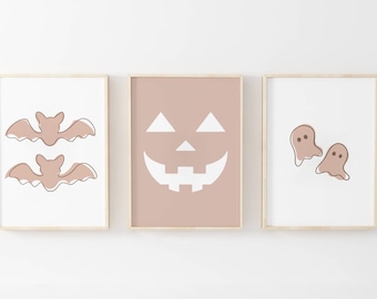 Boho Halloween SET of 3 | Halloween Nursery and Kid Print Bundle | PRINTABLE Digital Wall Art