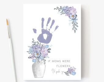 Mother&#39;s Day Craft | Handprint Arts and Crafts, DIY Gift for Mom Activity Keepsake Greeting Gift Card for Mom Gift from Kid to Mom Handmade