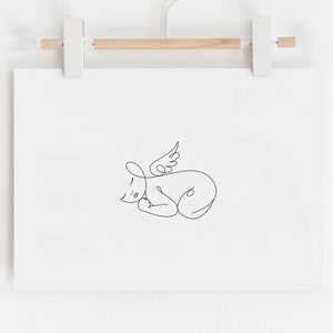 Verlust des Babys Druck, Fehlgeburt Geschenk, Sympathie Geschenk, Säugling Verlust, Linie Kunst Druck, Entschuldigung für Ihren Verlust, Baby Himmel Kunst, Engel Säugling Kunstwerk