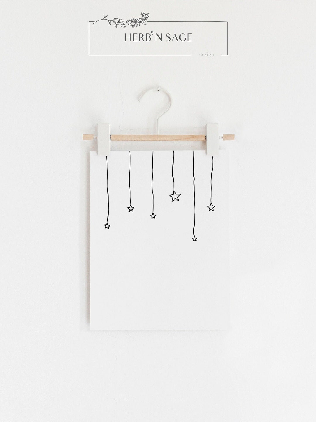 Stars Print Stars Nursery Print Neutral Nursery Print Stars Etsy