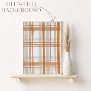 This fall patterned print in our gallery set has an off white background.