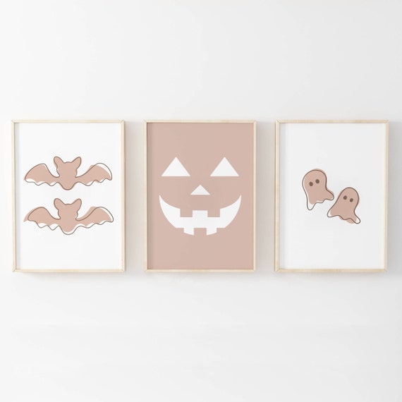 Boho Halloween SET of 3 | Halloween Nursery and Kid Print Bundle | PRINTABLE Digital Wall Art