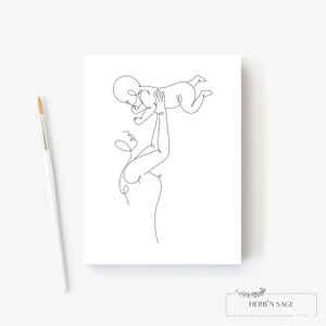 Mama and Baby Art, Baby Art for Nursery, Mother and Baby Gifts, Mothers Day Art, Mom, Nursery Decor, Nursery Wall Decor, Nursery Prints,Art image 3