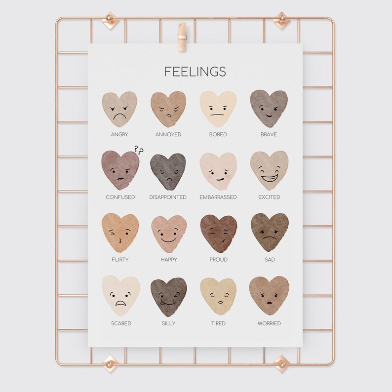 Feelings Chart for Kids Classroom Print Montessori - Etsy