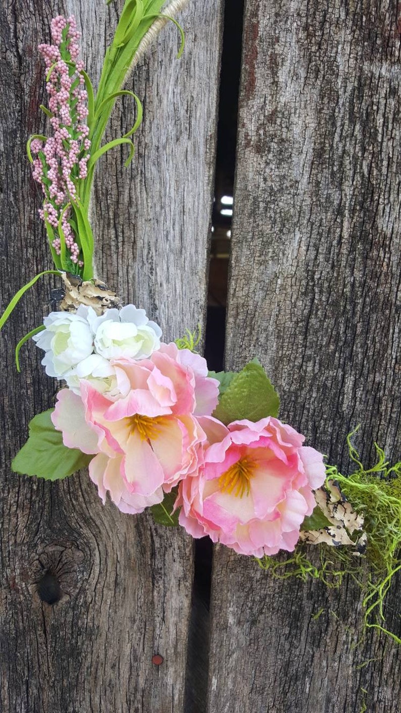 Floral hoop wreath