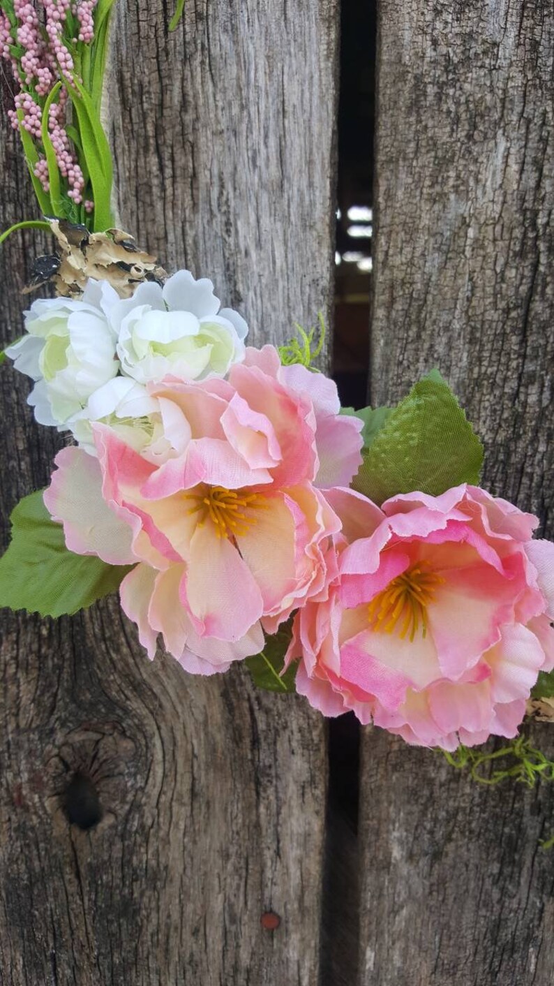 Floral hoop wreath
