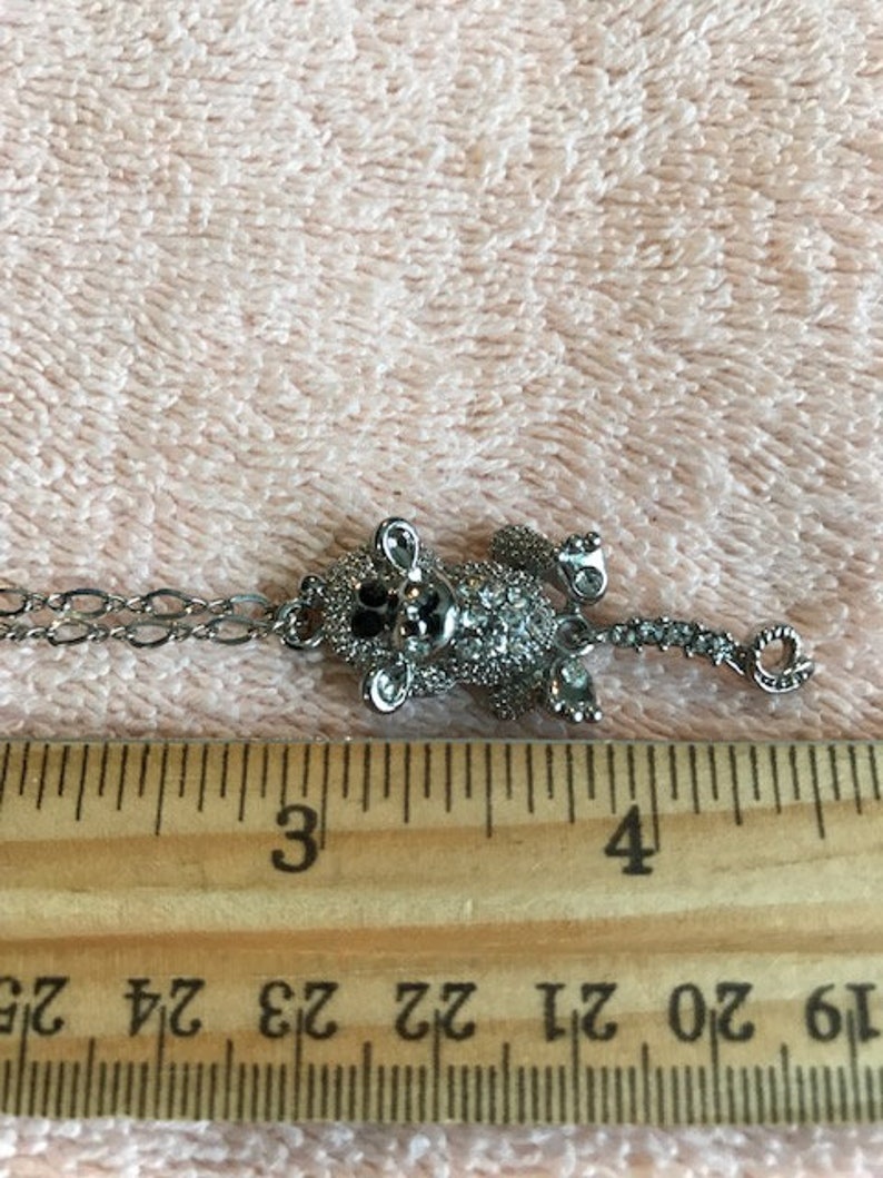 Rare Kenneth Jay Lane Crystal Monkey Necklace