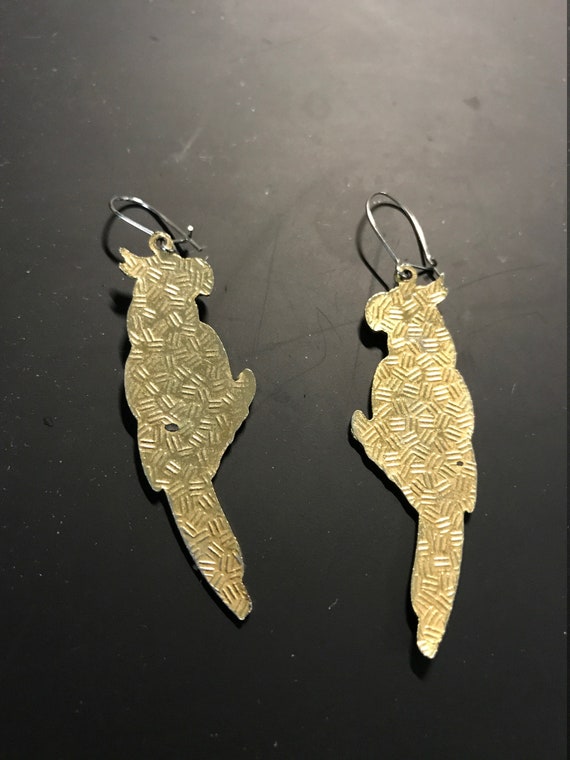 Pair Of Cloisonne Enamel Alloy Metal Goldfish Earrings Pair Of Cloisonne Enamel Alloy Metal Goldfish Earrings